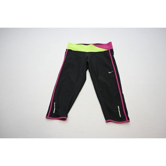 Nike Running Leggings Athletic Compression Performance Capri Pants Womens Small - Picture 1 of 6